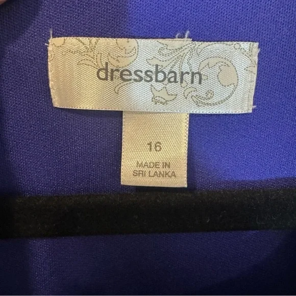 DressBarn Blue Purple Green Floral Shift Dress Size 16 - Picture 10 of 11